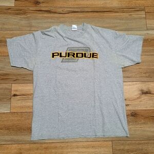 Vintage Purdue University Boilermakers Embroidered Shirt Size L Gray